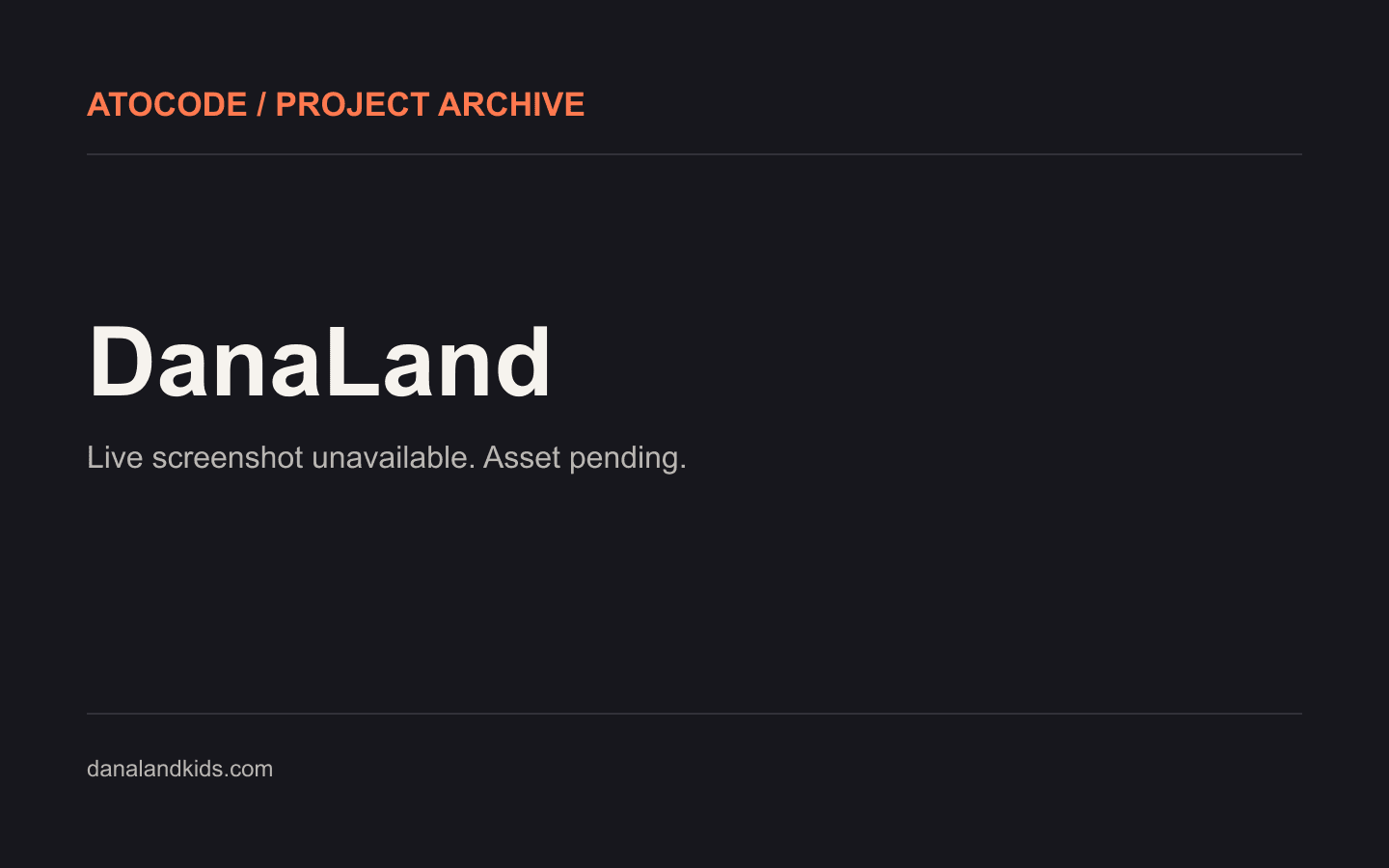 DanaLand screenshot unavailable placeholder