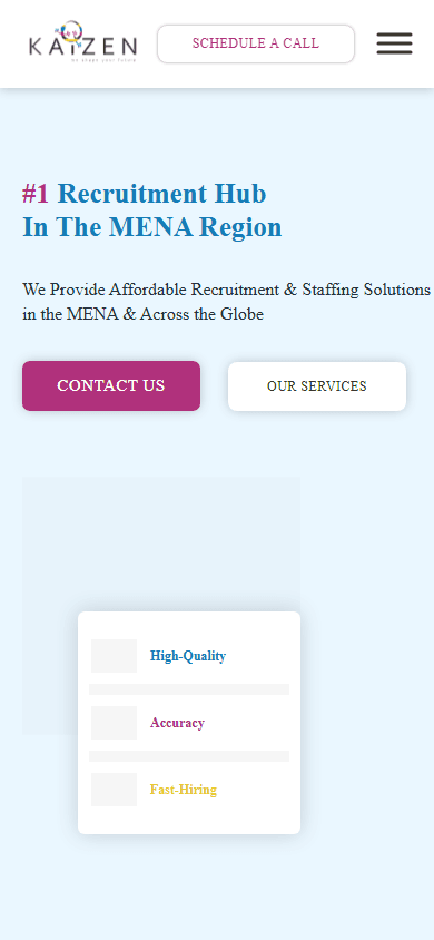 Kaizen Firm mobile website screenshot
